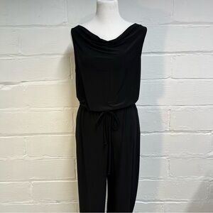 Marina Black Sleeveless Jumpsuit with Pockets, women’s med.
